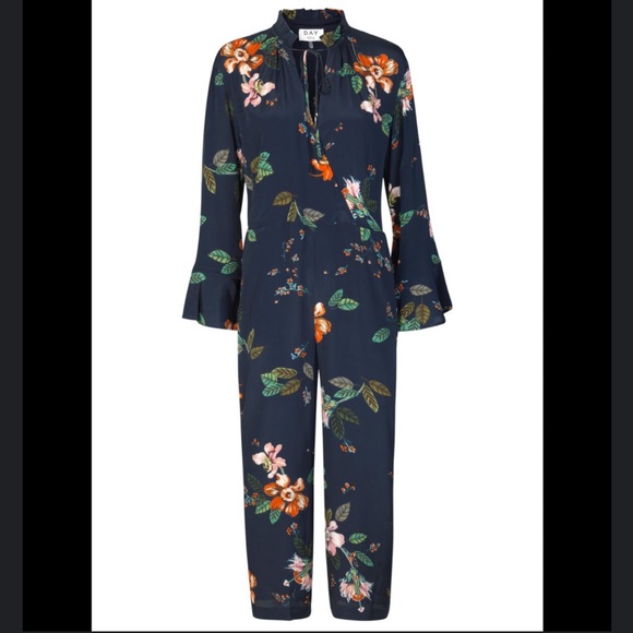 Day Birger et Mikkelsen Pants - DAY BIRGER ET MIKKELSEN NAVY DAY BOUQUET JUMPSUIT 34